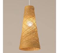 GUANSHAN Plafoniera in rattan Lampada a sospensione tessuta a mano Lampada a sospensione in stile giapponese semplice per bar, caffè, loft, ristorante, originale