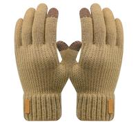 Guantes Para Motociclista - Guantes Bicicleta | De Moto | Mitones Punto Grueso | De Ciclismo Doble Capa Con Pantalla Táctil | Mitones Acolchados Invernales Térmicos Para Clima Frío