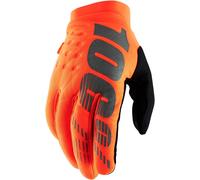 Guanti 100% BRISKER arancione fluo/nero MX motocross guanti da uomo