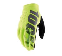 GUANTI 100% BRISKER FLUO YELLOW/BLACK(M)