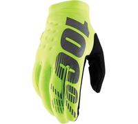 Guanti 100% BRISKER MX Guanti Motocross Uomo - Nero/Giallo Fluo