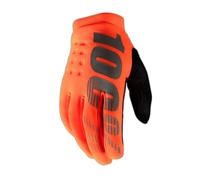 100percent Brisker Gloves Arancione S Uomo Fluo Orange / Black