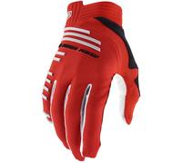 100% R-Core Guanti da bicicletta, rosso, taglia L