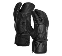 ORTOVOX FULL LEATHER 3 FINGER GLOVE, 56623, Black Raven, L