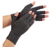 Guanti a compressione in bambù per artrite, guanti premium in bambù, guanti a compressione per artrite per donna e uomo, Nero , M