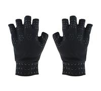 Guanti a compressione per artrite, per donne e uomini, guanti in rame infuso per facilitare la tensione muscolare per digitare al computer tunnel carpale, nero, Nero , Taglia unica