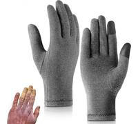Guanti a compressione per dita intere per artrite, caldi e compressivi, guanti a compressione grigi, supporto per il polso, guanti per sindr