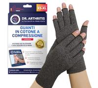 Guanti a compressione sviluppati da medici, per uomini e donne, con manuale per medici, guanti a compressione realizzati in cotone per artrite e dolore alle mani, guanti Raynauds con dita aperte