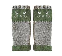 Guanti A Maglia Senza Dita | Ricamo Di Gatto Forniture Eleganti E Riscaldanti - Guanti per Clima Freddo - Per Amanti Dei Gatti Donne Ragazze Adolescenti Shopping Passeggiate Festival Fotografia