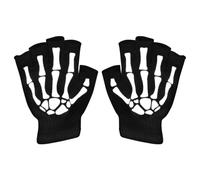 Guanti A Scheletro Di Halloween Muffole Luminescenti Al Buio Halloween | Guanto Con Scheletro Senza Dita Per Carnevale Festa In Maschera Corsa Esercizio Fisico Escursionismo