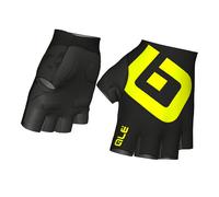 Guanti Alé Air corti nero giallo fluo - S