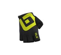 Guanti Alé Air corti nero giallo fluo - S