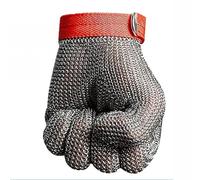 Guanti Antitaglio Guanto di cotta di maglia resistente al taglio, mano sinistra destra universale, guanto da lavoro sicuro in rete di acciaio inossidabile per laboratorio ( Size : L/A pack of one )