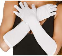 FIESTAS GUIRCA | Guanti (Taglia Unica) - Accessorio per Costume da Adulto - Ideale per Halloween, Feste Medievali, Banditi, Moschettieri e Anni '20 - Tessuto di Alta Qualità Bianco