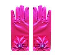 Guanti bianchi per adulti per spettacoli d'arte uniformi festa festa palcoscenico formale abbigliamento accessori lavabili in lavatrice guanti per bambini, Rosso rosato, Taglia unica