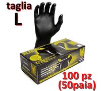 Guanti BLACK MAMBA in nitrile taglia L - scatola 100 pezzi
