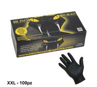Guanti BLACK MAMBA in nitrile taglia XXL - scatola 100 pezzi