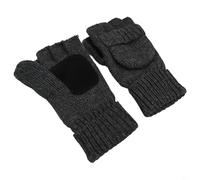 Guanti caldi convertibili senza dita, misto lana per il comfort, perfetti per attività con tempo freddo come pesca e sms (beige)