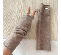 Guanti caldi in cashmere per l'autunno e l'inverno, maniche lunghe senza dita lavorate a maglia, adatti alle donne da indossare durante il freddo inverno, caldi e resistenti al freddo, un must per imp