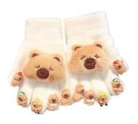 Guanti capibara per bambini, morbidi e caldi accessori invernali con un adorabile design a forma animale e guanti leggeri eleganti in peluche per