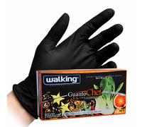 Guanti Chef monouso in nitrile nero Walking 4,0gr