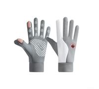 Guanti compatibili con touchscreen per ciclismo e giorni di pioggia, colore | I modelli di impugnatura in silicone sui palmi migliorano il controllo e la sicurezza durante il ciclismo o la guida in