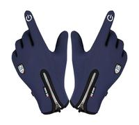 Guanti con dita tattili, guanti invernali con chiusura lampo, per uomo e donna, guanti caldi per il freddo, congelatore, guanti da lavoro, morbida fodera in flanella, gel antiscivolo in silicone