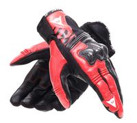 Guanti corti in pelle Dainese Reacto Carbon - nero / rosso lava
