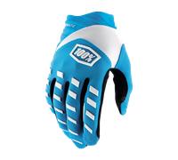 100% Airmatic Guanti da bicicletta, bianco-blu, taglia S