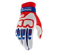 Guanti Cross 100% Langdale Rosso/Bianco/BluXL Rosso,Bianco,Blu