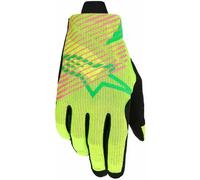 Guanti da motocross Alpinestars Radar Pro verde-giallo fluo-rosa fluo XL