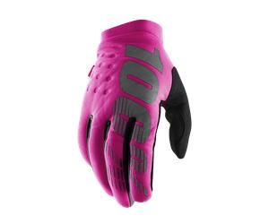Guanti Cross Donna 100% Brisker Rosa NeonM Rosa Neon
