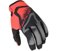 Guanti Cross In Tessuto Macna Backyard-1 Nero Rosso M