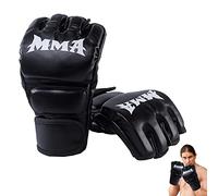 Guanti da Allenamento | Guanti da Battito a metà Dita - Guanti da Polso in Pelle PU per Arti Marziali MMA Sparring Grappling Muay Thai Taekwondo Training