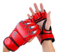 Guanti da allenamento per boxe, Guanti da kickboxing | Guanti da boxe anti-infortunio che assorbono gli urti - Guanti mezze dita Fasce da polso Supporto per uomini Donne Bambini Allenamento per da box