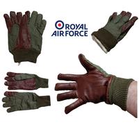 Guanti Da Avieri RAF & British Army Anni 1980 In Pelle Con Palmo Modello