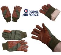 Guanti Da Avieri RAF & British Army Anni 1980 In Pelle Con Palmo Modello