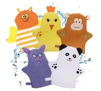 Guanti da bagno, 5 pezzi, a forma di frutta, con effetto schiuma 3D e rete riutilizzabile, guanti da bagno e esfolianti, per bambini, cucina, bagno, casa, interni e ragazza