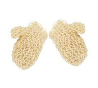 Guanti da Bagno in Sisal Khaki, 1 Paio, per Doccia e Corpo | Esfoliante Leggero e Portatile, Rimuove Cellule Morte, Pulizia Profonda, Uso su Pelle in Vasca o Sotto Doccia