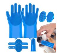 Guanti da bagno per animali domestici per cani, guanti per lavare cani | Pennello per shampoo cucciolo | Silicone cane spazzolino shampoo spazzola per cuscinetti per la toeletta per le forniture per b