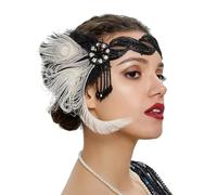 Guanti da Ballo Accessori Anni 20 Cerchietto per Capelli con Piume Gotico Accessori Cerchietto Bambina Parrucca Carnevale 90s Headband Decorazioni Treccine Africane Cerchietti per Donna Bambina