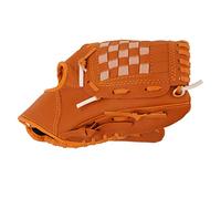 Guanti da baseball sportivi Guanto da lanciatore da baseball in PVC marrone, Guanto da allenamento per bambini Adulti, Guanto da presa leggero con materiale in PVC resistente, (10,5 pollici)