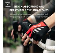 Guanti da bicicletta a mezza dita TOSUO - Guanti da ciclismo traspiranti e antiscivolo, design slip-on, guanti leggeri per bici da strada/mountain bike, unisex, presa antiscivolo, regalo ideale per ci