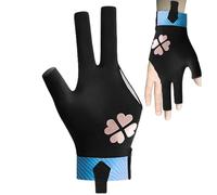 Guanti da biliardo, guanti da biliardo con coda da biliardo, guanti da biliardo a tre dita, guanti da piscina, accessori da biliardo regolabili con impugnatura antiscivolo, guanti da tiro da biliardo
