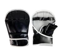 Guanti da boxe a mezze dita, con palmo aperto e assorbimento degli urti, guanti da boxe regolabili per la lotta contro l'allenamento con sacco da boxe