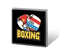 Guanti da boxe cubani, spilla con bandiera cubana, spille da boxe per uomo e donna, spille quadrate per colletto e risvolto, accessori per giacca elegante.