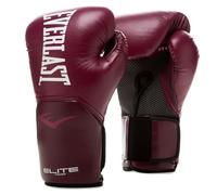 Guanti da Boxe Everlast Elite 2 16oz, Bordeaux, per Sacco, Allenamento e Sparring, Chiusura a Strappo, Barra Ergonomica, Schiuma a Strati - Autentico Everlast