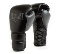 Guanti da Boxe Everlast Powerlock 2 Pro Laced 16oz Neri per sacco, colpitori e sparring, supporto al polso Turnback, imbottitura a 5 strati e sistema con lacci - Originale Everlast