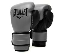 Guanti da Boxe Everlast Powerlock 2R 10oz Grigio Carbone per sacco, colpitori e sparring, supporto polso Turnback avanzato, imbottitura a 4 strati e presa ergonomica - Originale Everlast