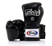Guanti da boxe Fairtex Muay Thai BGV9 - guanti mma da allenamento e sparring in stile messicano per battitore pesante per Kick Boxing MMA K1(16oz/Nero)